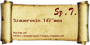Szauervein Tímea névjegykártya