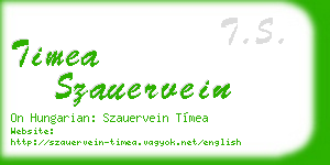 timea szauervein business card